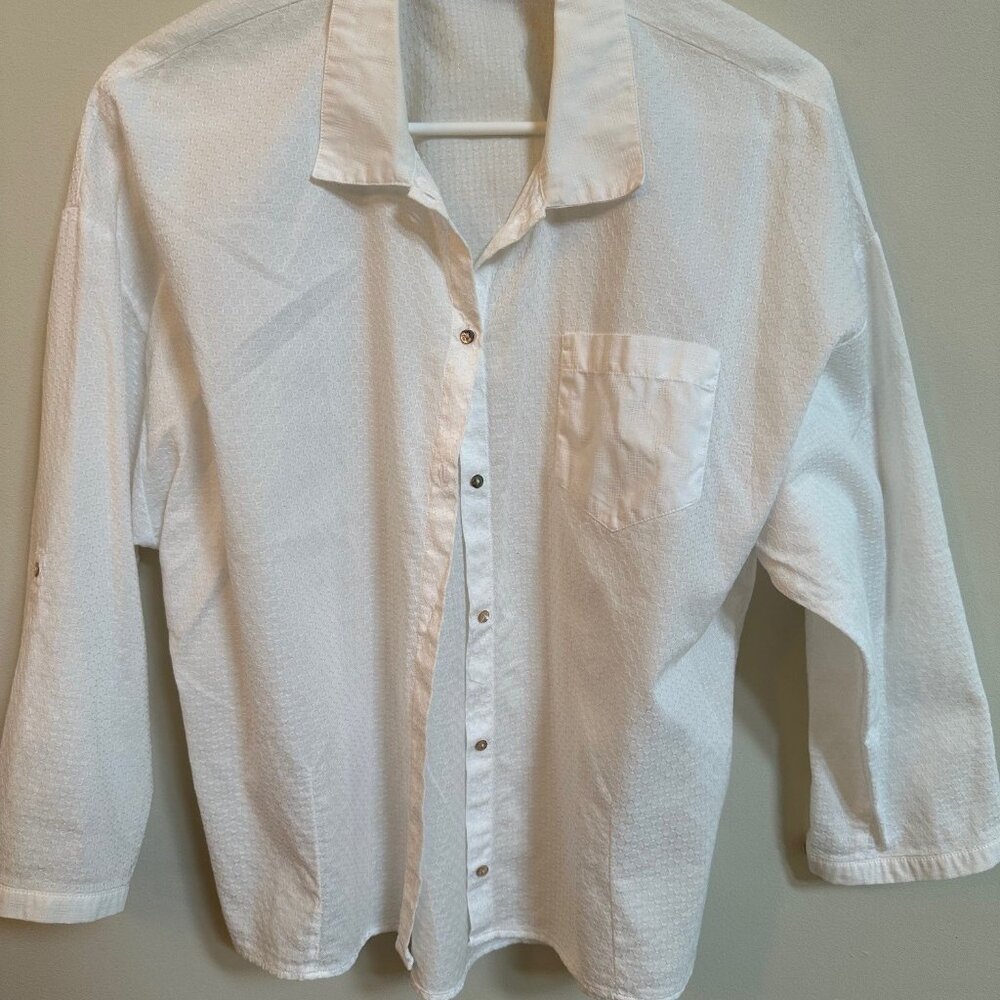 Cotelac Cotton Long Sleeve 6 Button Front Shirt SIze 2